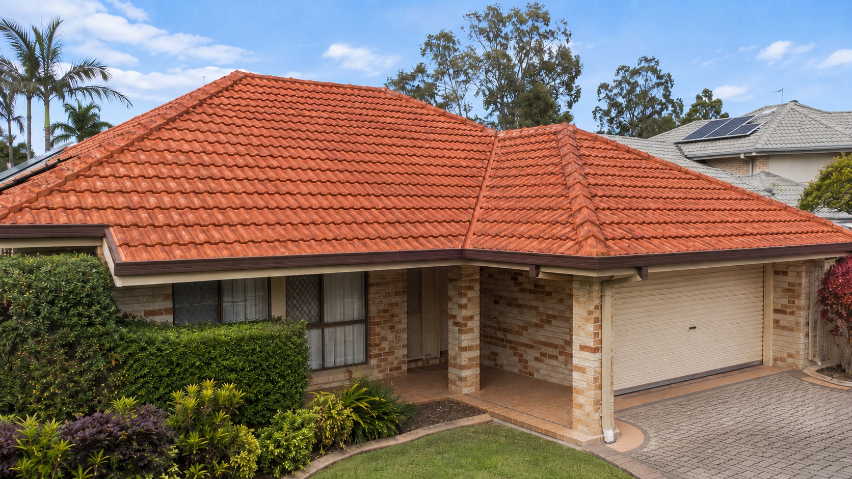Terracotta roof after restoration